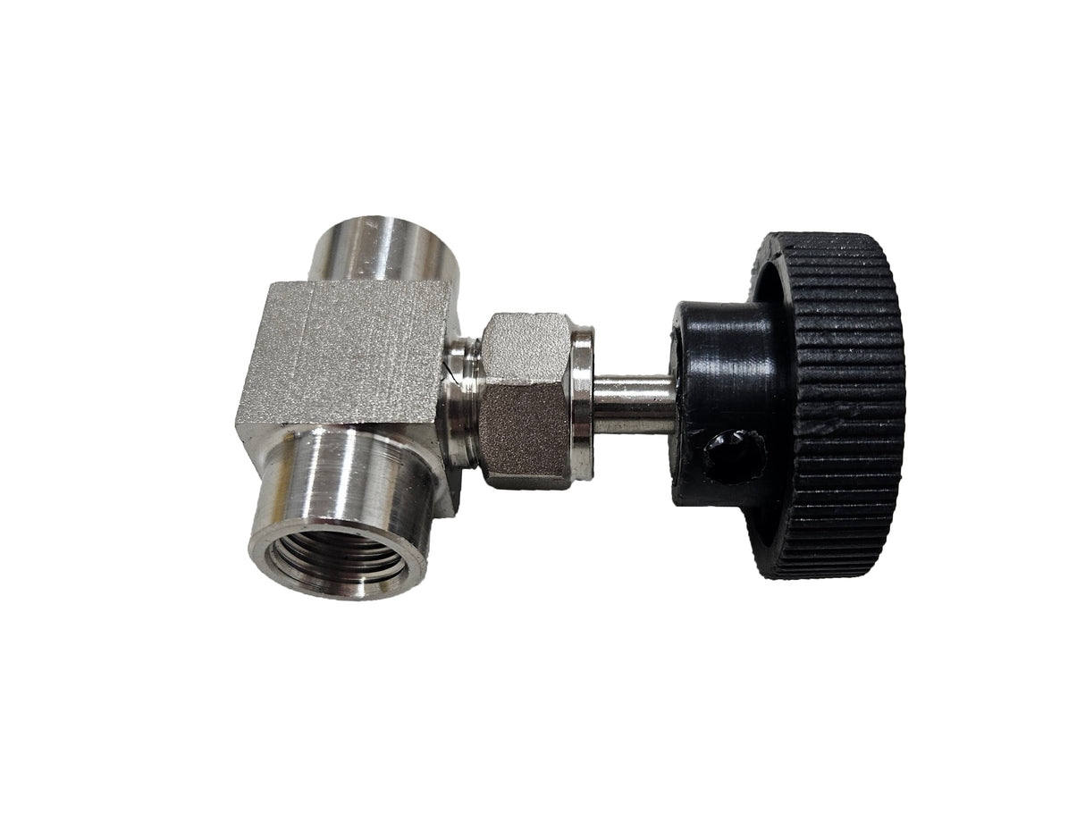 Debiet regelaar 1/4 inch bi-bi - RVS