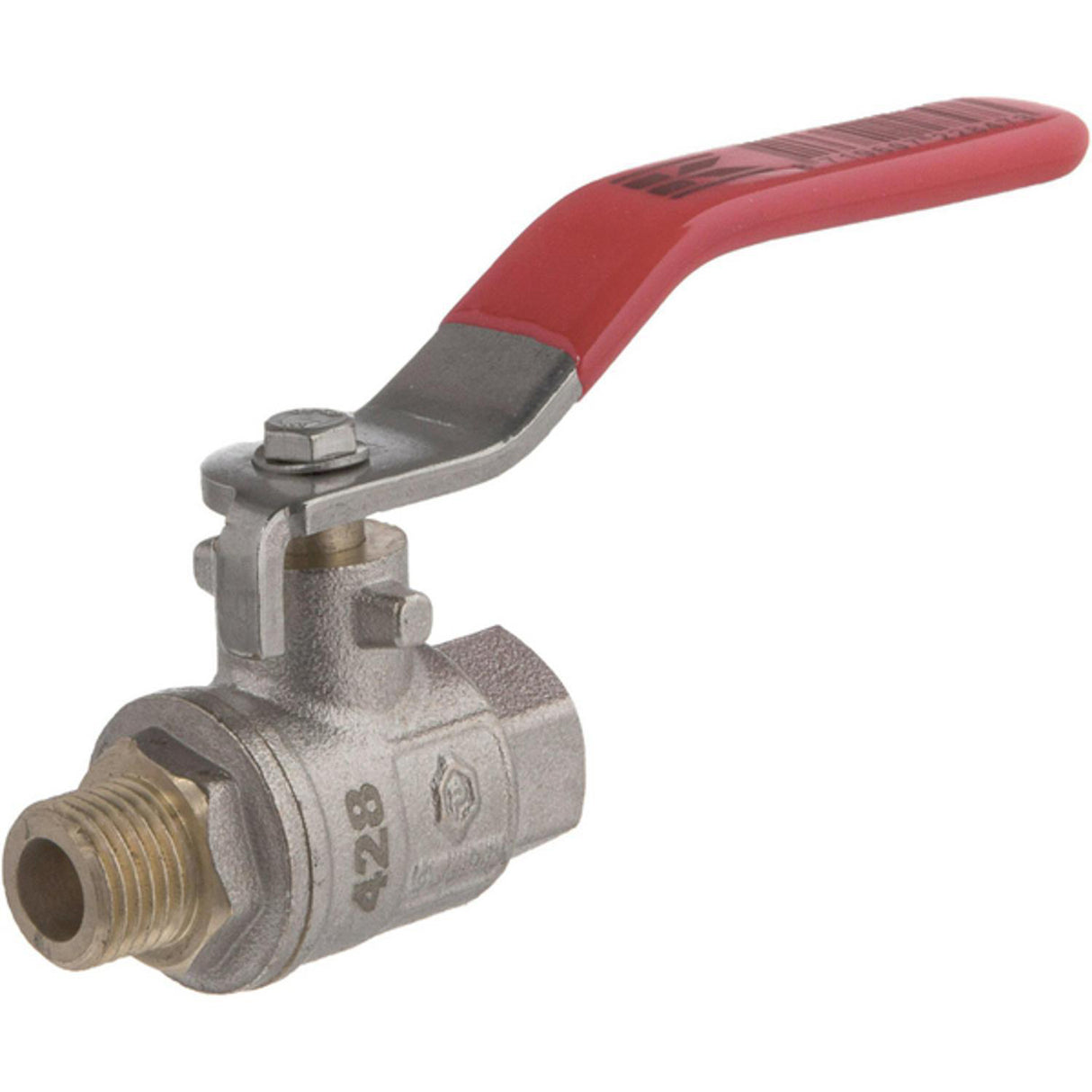 Afsluiter bi/bu 1/4" - RVS handgreep