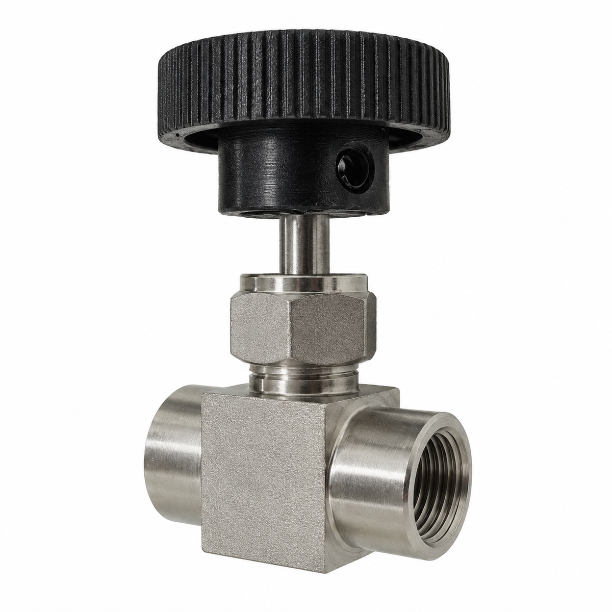 Debietregelaar rvs 1/4 inch bi-bi